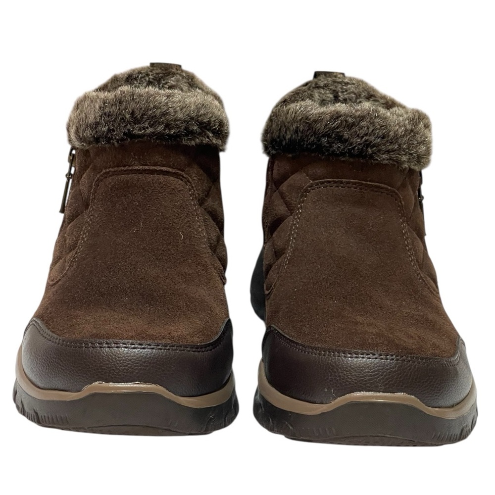 💥SALE💥SKECHERS BROWN RELAXED FIT GIRL CRUSH  BROWN  ANKLE BOOTIES NWOTS SZ 9 EUC - Picture 4 of 13